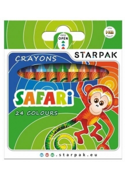 Kredki woskowe 24 kolory Safari