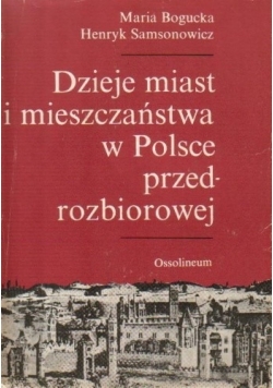Dzieje miast i mieszczaństwa w Polsce przedrozbiorowej