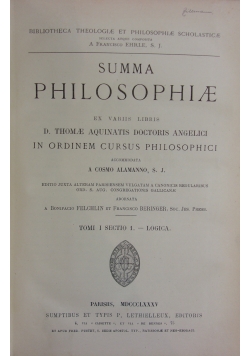 Summa philosophiae, Tom I, 1885r.