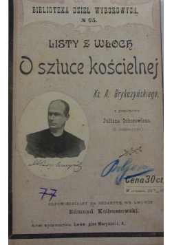 Listy z Włoch o sztuce kościelnej, 1899 r.