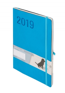 Minimalizm B5 Kalendarz tygodniowy Notes 2019 niebieski