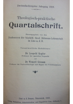 Theologisch-praktische Quartalschrift, 1929r.