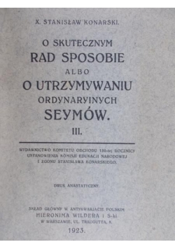O skutecznym rad sposobie, 1923 r.