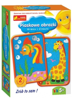 Piaskowe obrazki - Rybka i żyrafa