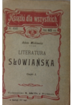 Literatura Słowiańska, cz. I, 1908 r.