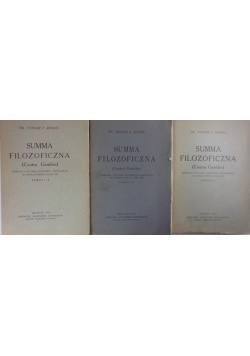 Summa Filozoficzna, 1935r., tom 1-3