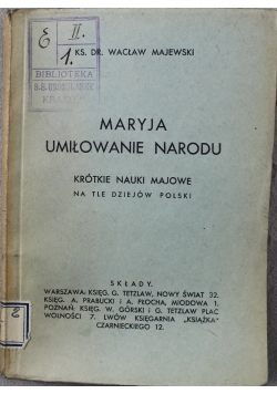 Maryja Umiłowanie Narodu 1936 r