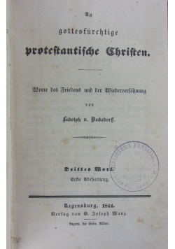 An gottesfurchtige protestantische Christen, 1844r.