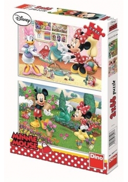 Puzzle 2x66 Pracowita Minnie DINO