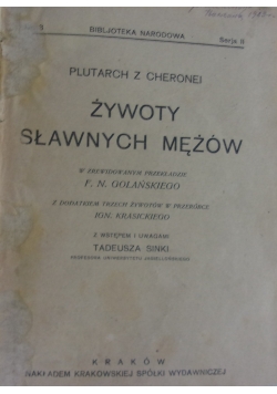 Żywoty sławnych mężów,1921r