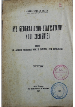 Rys geograficzno statystyczny Kuli Ziemskiej 1931 r.