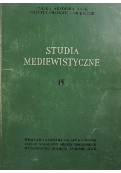 Studia Mediewistyczne 15