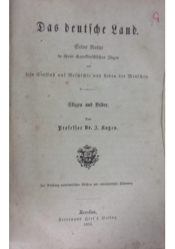 Das Deutsche Land, 1855 r.