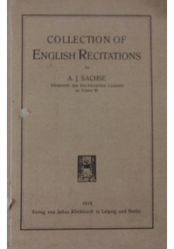 Collection of English Recitations, 1914 r.