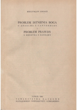 Problem istnienia Boga i problem prawdy