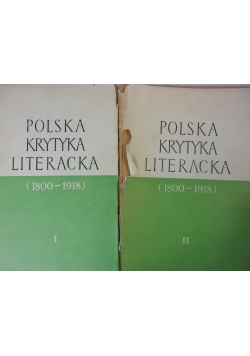 Polska krytyka literacka tom I-II