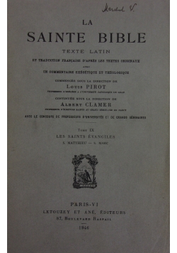 La Sainte Bible, 1946 r.