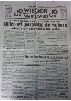 Wieczór warszawski nr.246/, reprint z 1939 r.