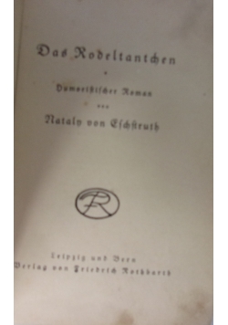 Das Rodeltantchen, 1921 r.