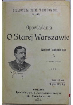 Opowiadania o Starej Warszawie 1900 r