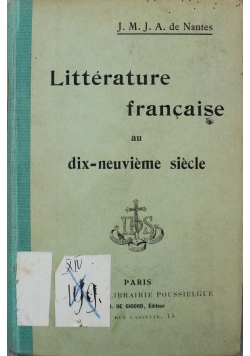 Litterature francaise au dix neuvieme siecle 1911 r