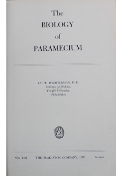 The biology of Paramecium