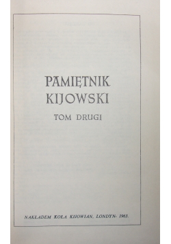 Pamiętnik kijowski, Tom II