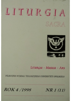 Liturgia Sacra ,Nr 1