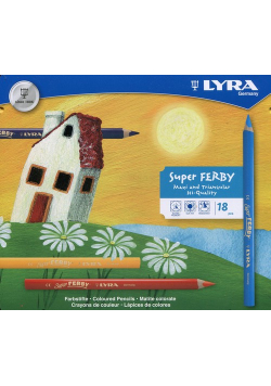 Lyra Kredki Super Ferby 18 kolorów w metalowej oprawie