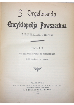 Encyklopedja powszechna, Tom III, 1898r.