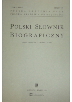 Polski Słownik Biograficzny zeszyt 197, Tom XLVIII/2