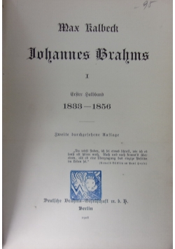 Johannes Brahms, 1908r.