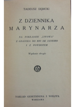 Z dziennika marynarza, 1934 r.