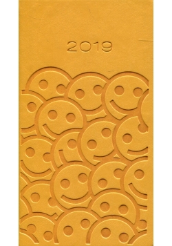 Kalendarz 2019 A6 tygodniowy relief żółty