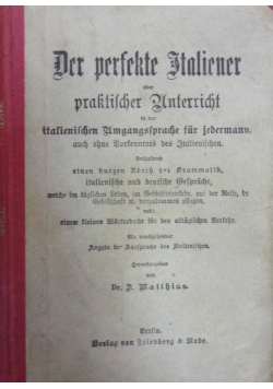 Der perfekte Italiener, ok. 1920r.