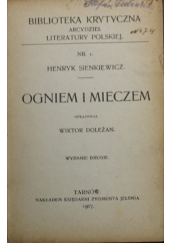 Ogniem i mieczem / Potop/ Pan Wołodyjowski 1907 r.
