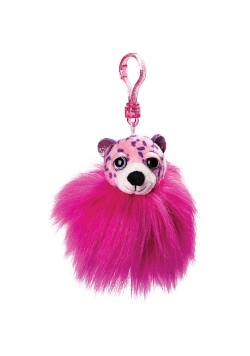 Pompon różowy leopard