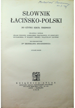 Słownik łacińsko - polski 1925 r.