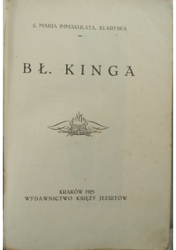 Bł. Kinga, 1925 r.