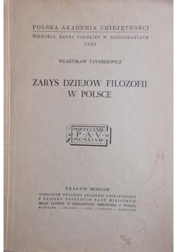 Zarys dziejów filozofii w Polsce, 1948