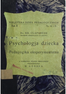 Psychologja dziecka 1927 r
