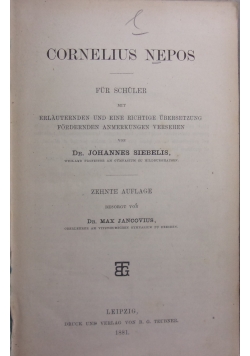 Cornelius Nepos, 1881 r.