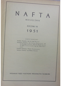 Nafta rocznik VII 1951 r.