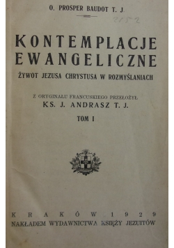 Kontemplacje ewangeliczne, tom I, 1929r.