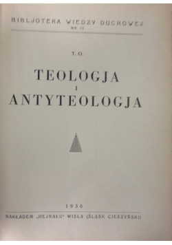 Teologja i antyteologja, 1936 r.
