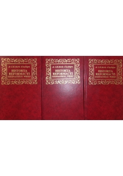 Historya reformacyi szesnastego wieku zestaw 3 książek, reprint z ok. 1888 r.