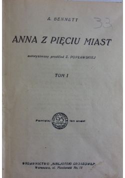 Anna z pięciu miast, tom I, 1924 r.