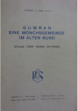 Qumran eine monchsgemeinde im alten bund