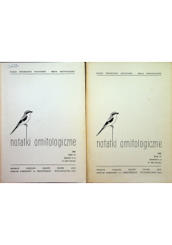 Notatki ornitologiczne 27 2 tomy
