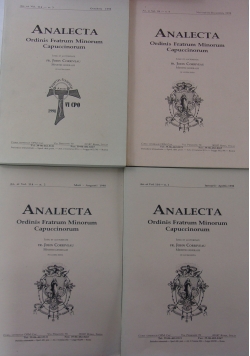 Analecta Ordinis Fratrum Minorum Capuccinorum zestaw 4 książek